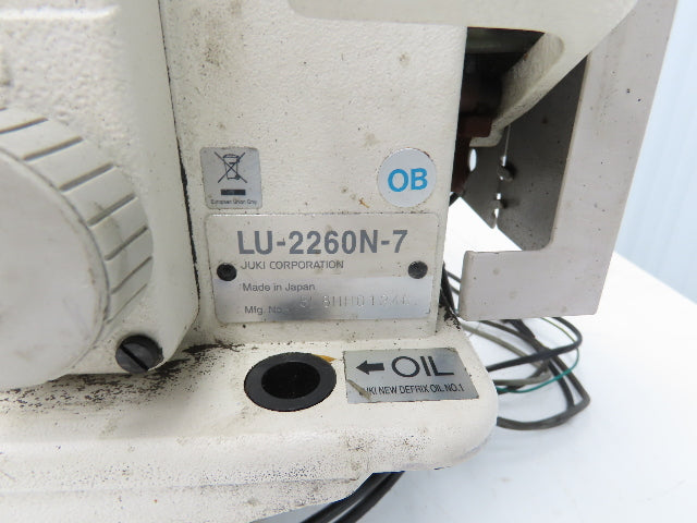 Juki LU-2260N-7 Industrial Sewing Machine Head 2 Needle Unison Feed Lockstitch