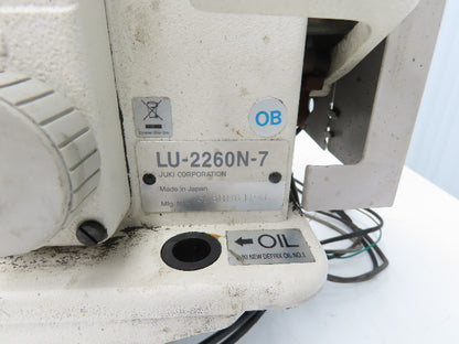Juki LU-2260N-7 Industrial Sewing Machine Head 2 Needle Unison Feed Lockstitch