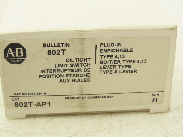 Allen Bradley 802T-AP1 Oiltight Limit Switch Enclosure Lever Type Operator Head