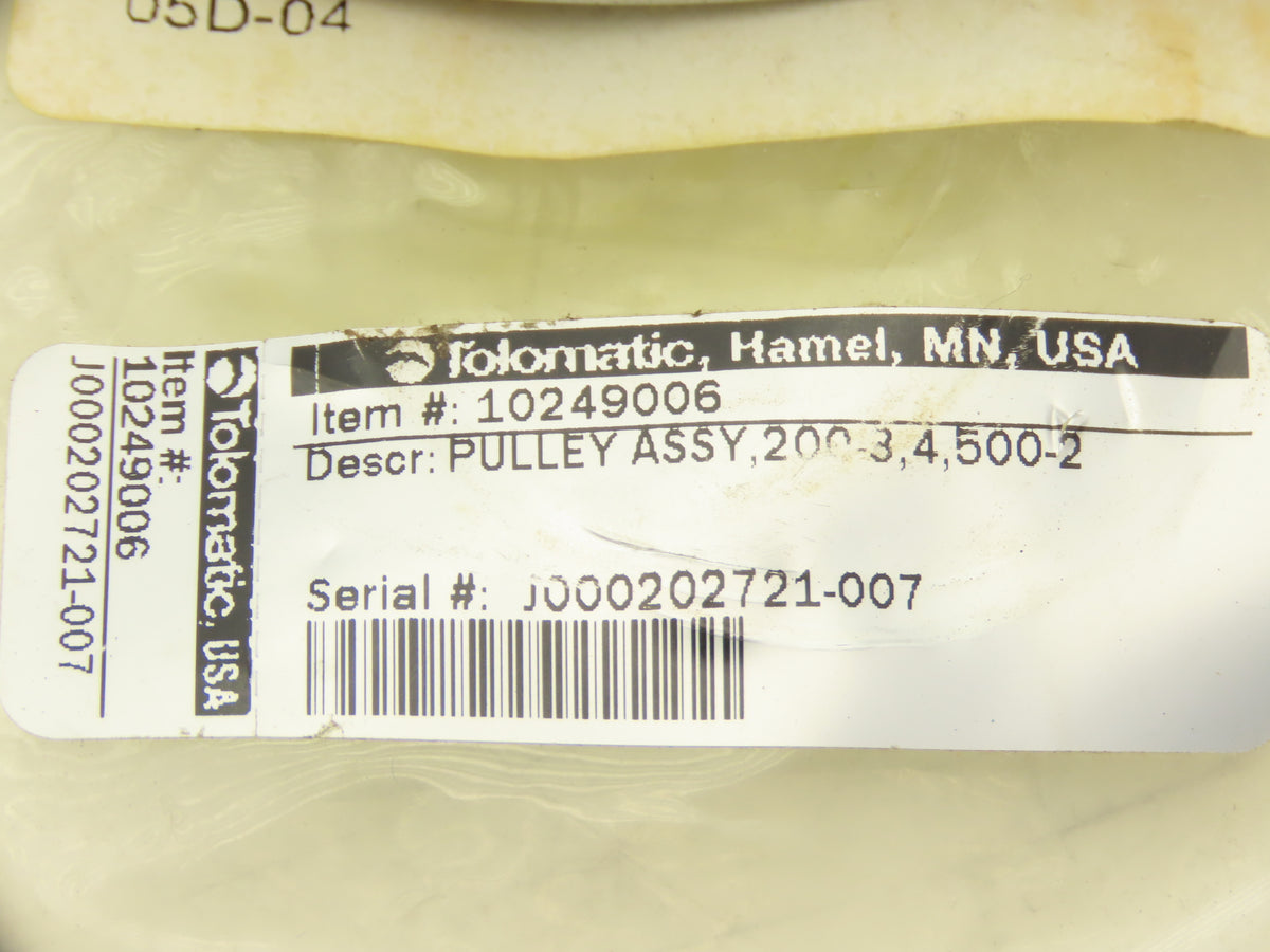 Tolomatic 10249006 Actuator 5-1/2" Pulley Assembly 200-3 / 4 / 500-2 Lot of 2