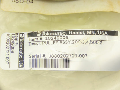 Tolomatic 10249006 Actuator 5-1/2" Pulley Assembly 200-3 / 4 / 500-2 Lot of 2