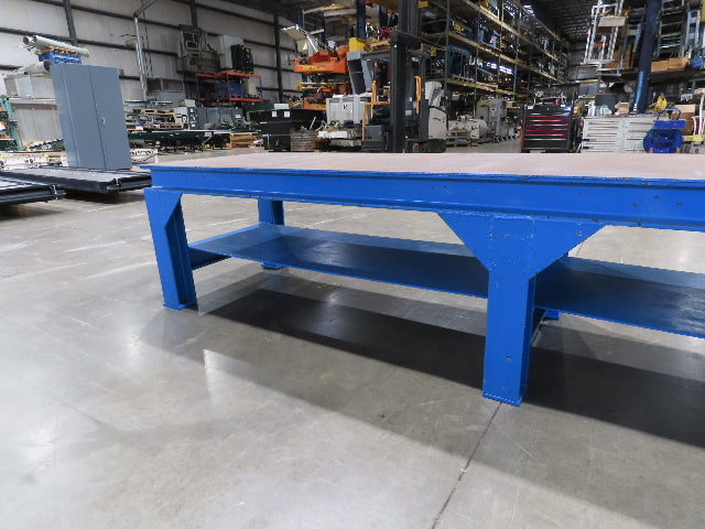 1/4" Steel Top Fabrication Welding Layout Table Work Bench 31"D 25"H 10' Length