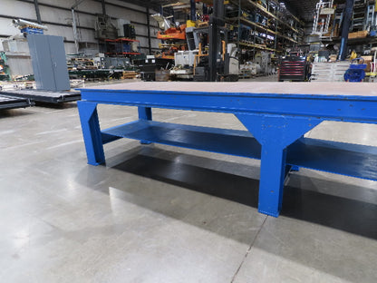 1/4" Steel Top Fabrication Welding Layout Table Work Bench 31"D 25"H 10' Length