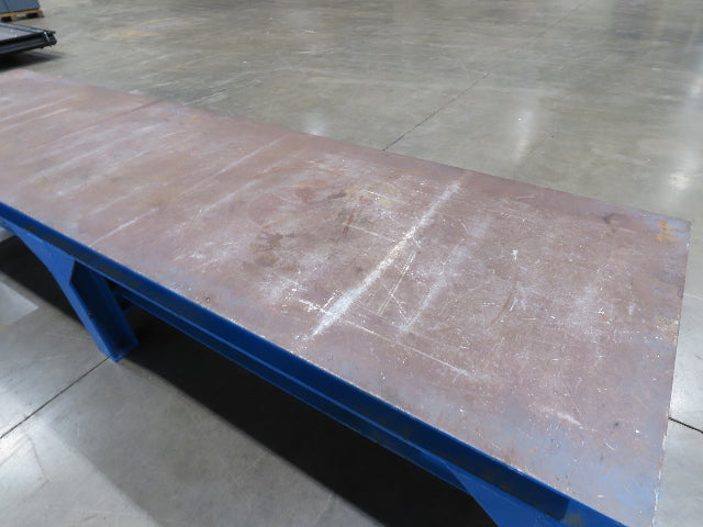 1/4" Steel Top Fabrication Welding Layout Table Work Bench 31"D 25"H 10' Length