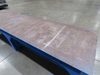 1/4" Steel Top Fabrication Welding Layout Table Work Bench 31"D 25"H 10' Length