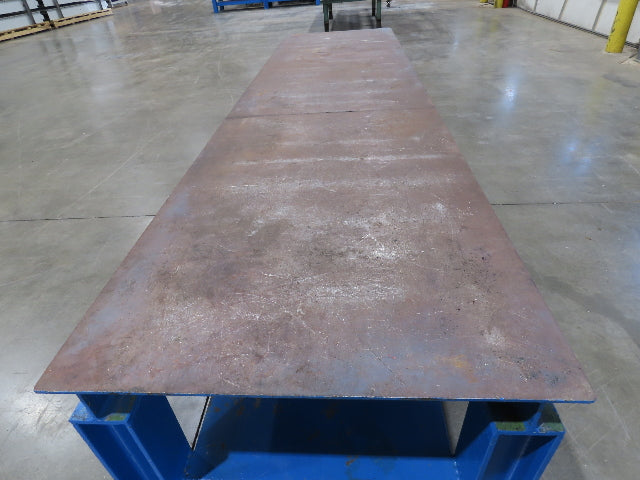 1/4" Steel Top Fabrication Welding Layout Table Work Bench 31"D 25"H 10' Length