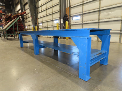 1/4" Steel Top Fabrication Welding Layout Table Work Bench 31"D 25"H 10' Length