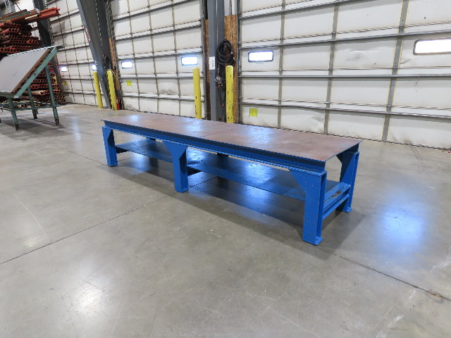 1/4" Steel Top Fabrication Welding Layout Table Work Bench 31"D 25"H 10' Length