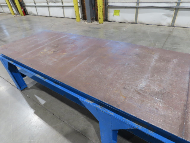 1/4" Steel Top Fabrication Welding Layout Table Work Bench 31"D 25"H 10' Length