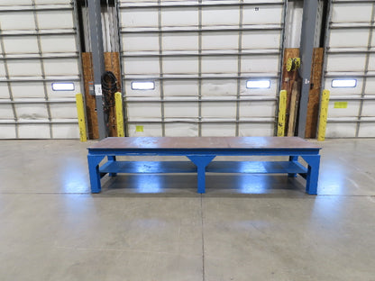 1/4" Steel Top Fabrication Welding Layout Table Work Bench 31"D 25"H 10' Length