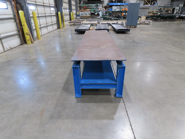 1/4" Steel Top Fabrication Welding Layout Table Work Bench 31"D 25"H 10' Length