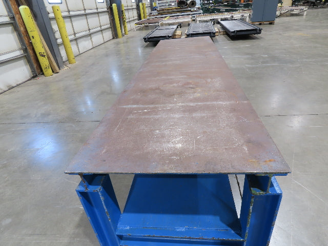 1/4" Steel Top Fabrication Welding Layout Table Work Bench 31"D 25"H 10' Length