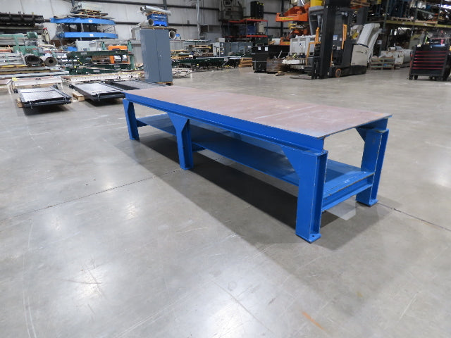 1/4" Steel Top Fabrication Welding Layout Table Work Bench 31"D 25"H 10' Length