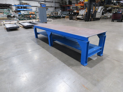 1/4" Steel Top Fabrication Welding Layout Table Work Bench 31"D 25"H 10' Length