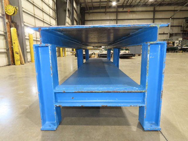 1/4" Steel Top Fabrication Welding Layout Table Work Bench 31"D 25"H 10' Length