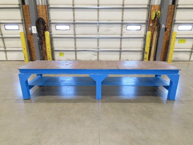 1/4" Steel Top Fabrication Welding Layout Table Work Bench 31"D 25"H 10' Length