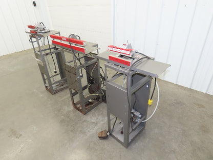 Clamco 240B Constant Heat Sealer 120V 8" x2 & 24" Foot-Operated Bench Lot of 3