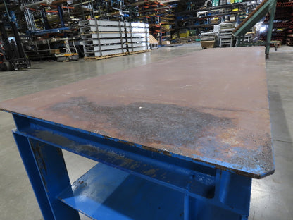 5/16" Steel Top Fabrication Welding Layout Table Work Bench 31"D 25"H 10' Length