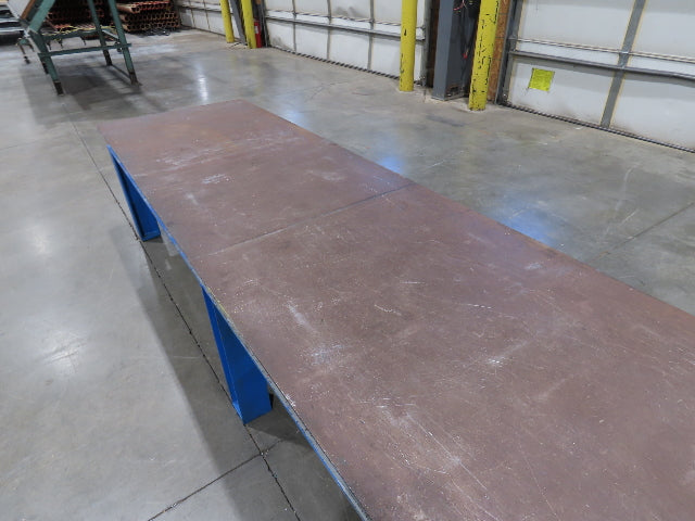 5/16" Steel Top Fabrication Welding Layout Table Work Bench 31"D 25"H 10' Length