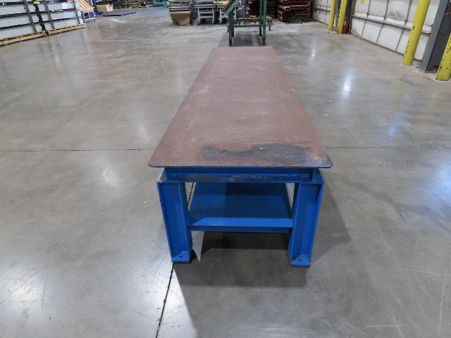 5/16" Steel Top Fabrication Welding Layout Table Work Bench 31"D 25"H 10' Length