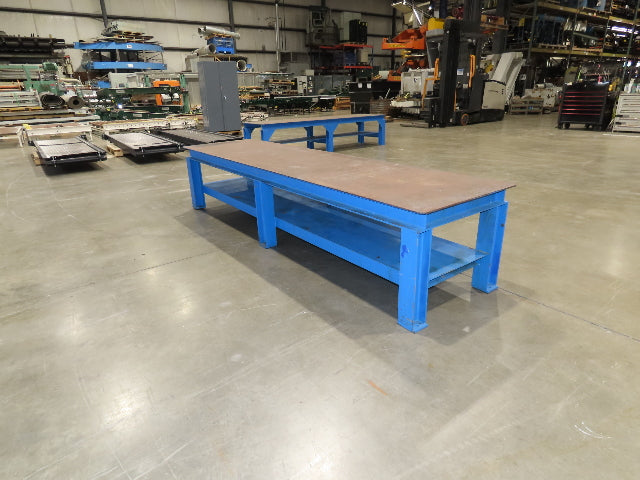 5/16" Steel Top Fabrication Welding Layout Table Work Bench 31"D 25"H 10' Length