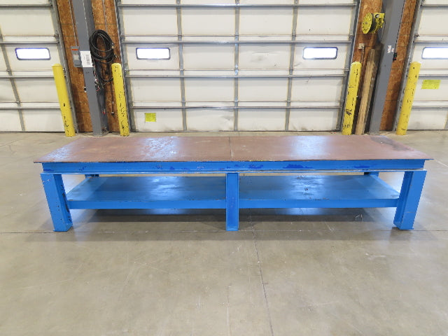 5/16" Steel Top Fabrication Welding Layout Table Work Bench 31"D 25"H 10' Length