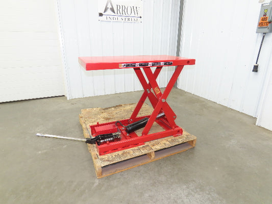 Dayton 35KT57 Manual Hydraulic Scissor Lift Table 1100Lb 31-1/2" Lift 40"x20"Top