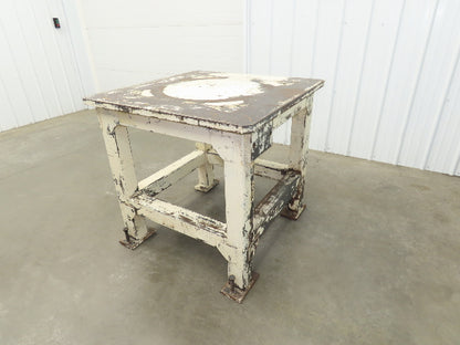 Welding Table Machine Base 1-1/4" Steel Top Work Bench 39x39" Top 37-1/2" H