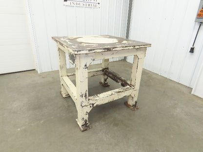 Welding Table Machine Base 1-1/4" Steel Top Work Bench 39x39" Top 37-1/2" H
