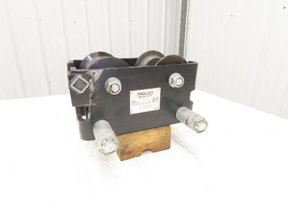 CM CBTP 2-Ton 4000lbs Manual Push Trolley Plain Type 3-1/2"-8" Flange I Beam