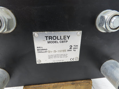 CM CBTP 2-Ton 4000lbs Manual Push Trolley Plain Type 3-1/2"-8" Flange I Beam