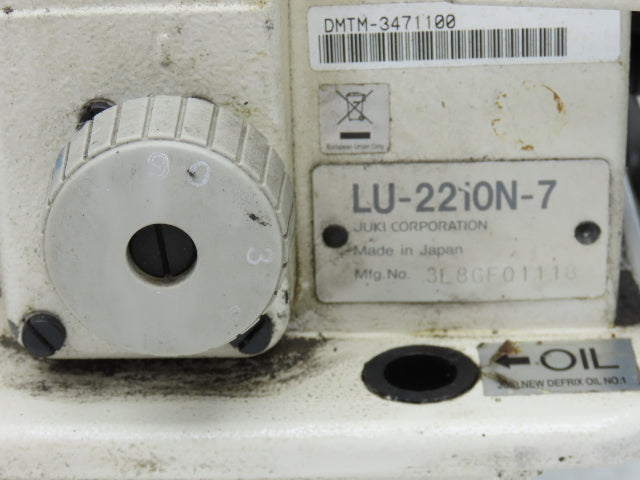 Juki LU-2210N-7 Industrial Sewing Machine Head Single Needle W/Racing PT Puller