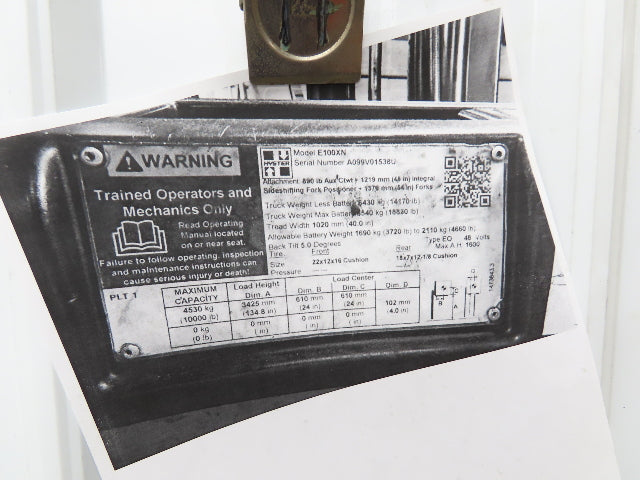 Hyster Forklift Battery Counterbalance Ballast Plate Off E100XN
