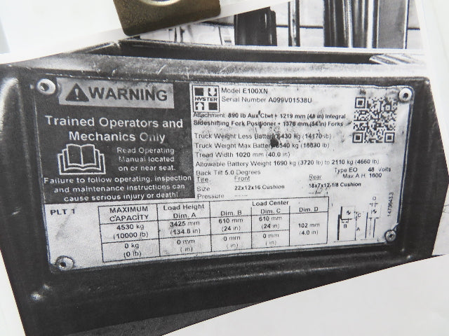 Hyster Forklift Battery Counterbalance Ballast Plate Off E100XN Lot of 2