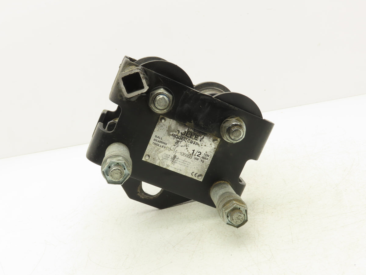 CM CBTP 1/2 Ton Manual Plain Push Trolley 2"-8.7" Flange