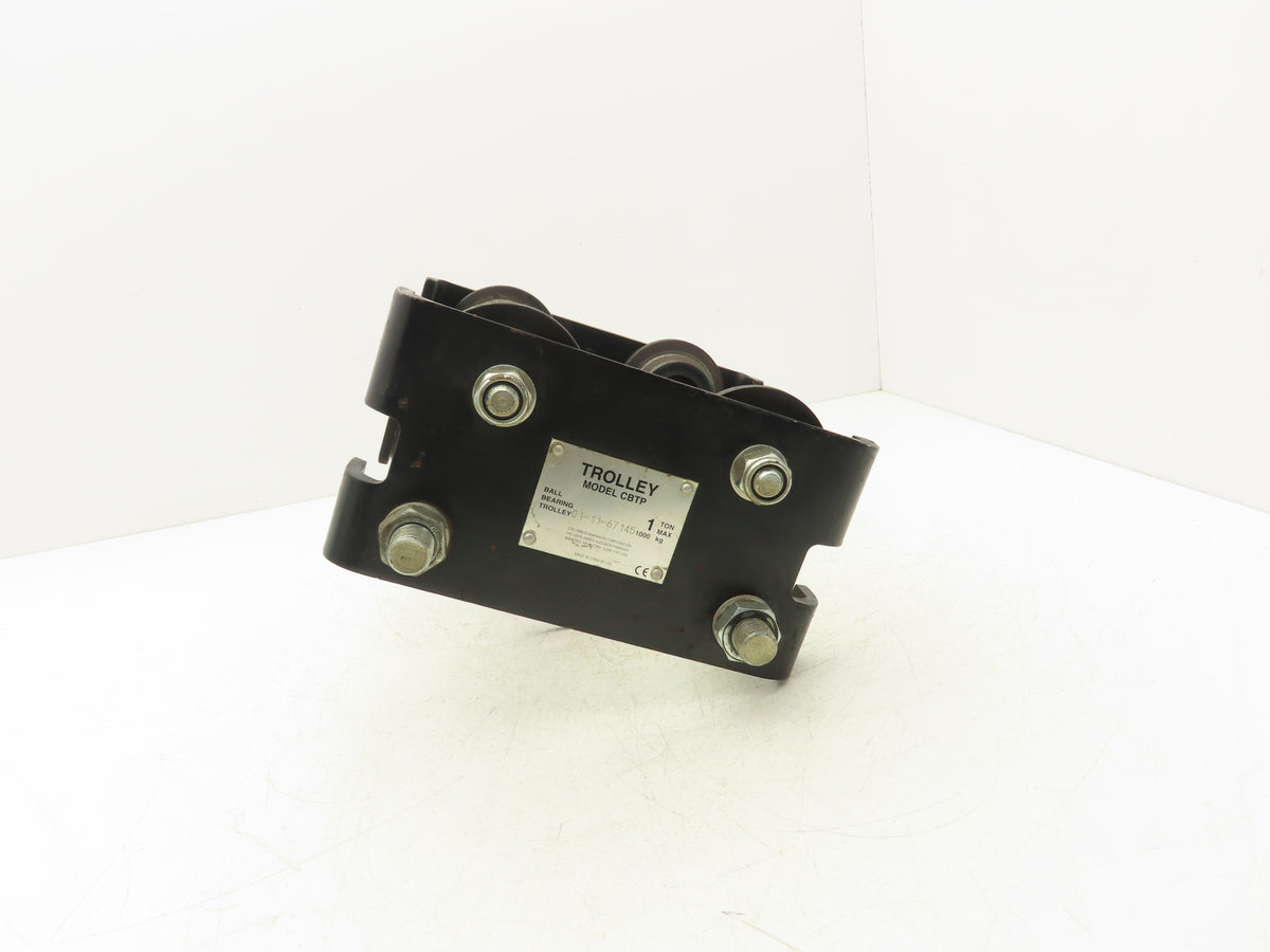 CM CBTP 1/2 Ton Manual Plain Push Trolley 2"-8.7" Flange
