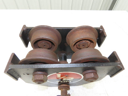 CM N/A 1/2 Ton Manual Plain Push Trolley 3-1/2" Width