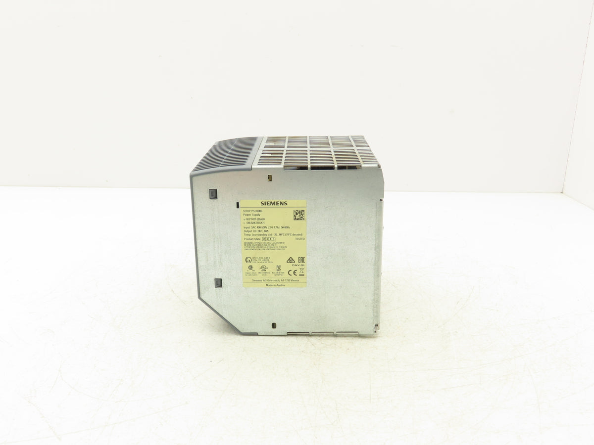 Siemens 6EP1437-2BA20 SITOP PSU300S 40A Power Supply 24VDC Output 400-500V In