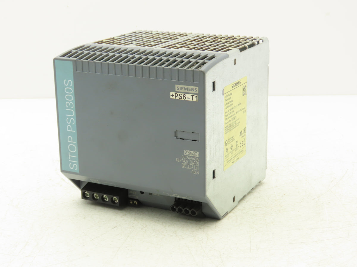 Siemens 6EP1437-2BA20 SITOP PSU300S 40A Power Supply 24VDC Output 400-500V In