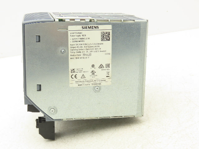 Siemens 6EP3437-8MB00-2CY0 SITOP PSU8600 40A Power Supply 4X10A 24VDC Output