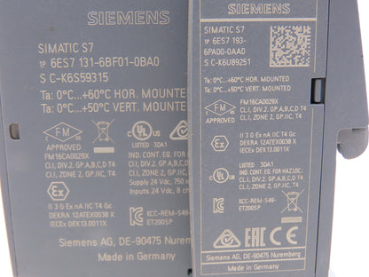 Siemens 6ES7 512-1DK01-0AB0 SIMATIC DP CPU 1512SP-1 ET200SP w/Digital Sink Input
