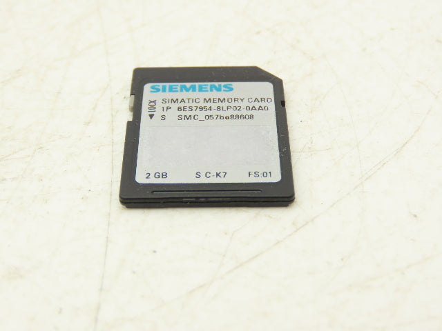 Siemens 	6ES7954-8LP02-0AA0 SIMATIC S7 Memory Card S7-1x 00 CPU 3V Flash 2 GB