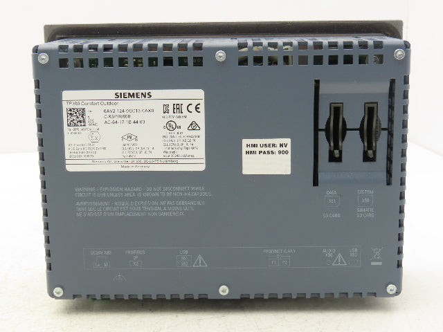 Siemens 6AV2 124-0GC13-0AX0 SIMATIC HMI TP700 Comfort Outdoor Touch Panel 7"