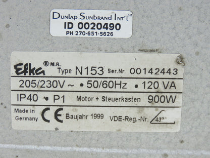 Efka VDE 0530 Clutch Motor & Controller N153 For Sewing Machine 230VAC
