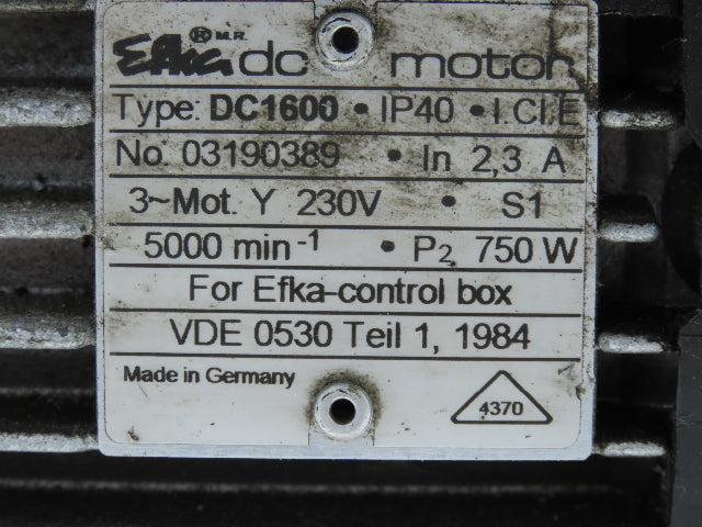 Efka VDE 0530 Clutch Motor & Controller N153 For Sewing Machine 230VAC