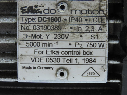 Efka VDE 0530 Clutch Motor & Controller N153 For Sewing Machine 230VAC