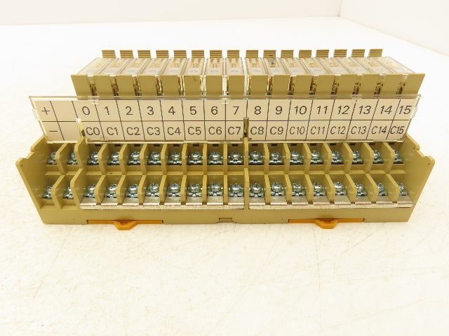 Omron G7TC-OC16 16 Position Base for Relay Type  G7T-1112S 24VDC w/Relays