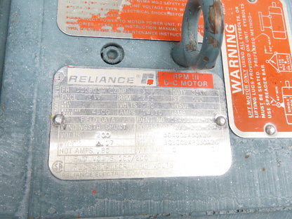 Reliance CD1803R RPM III DC Motor 3Hp 180VDC 1750 RPM TENV DC1811ATCZ