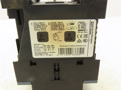Siemens 3RT2028-1BB40 Motor Starter Contactor 25Hp 575V 3Ph Screw Terminal 24V