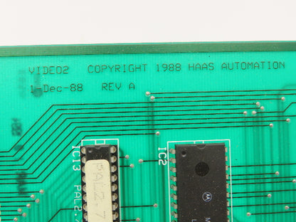Haas Automation Video 2 Printed Circuit Board PCB Video Interface Card Rev A